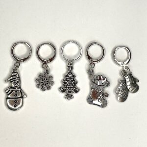 Set of 5 Christmas Stitch Markers
