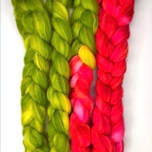 Spin Your Own Socks – Fluro Red and Chartreuse