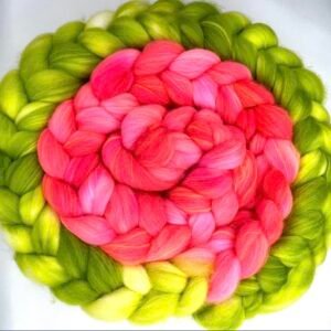 Spin Your Own Socks – Fluro Red and Chartreuse