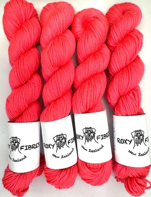 4 Ply MW Merino/Nylon Sock 50g Fluro Red