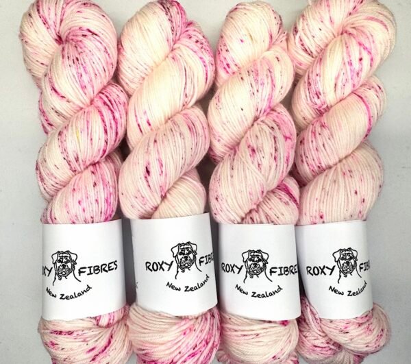 4 Ply MW Merino/Nylon Sock Berries and Cream