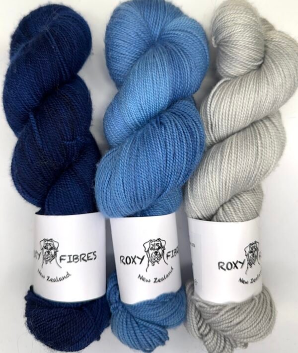 Fetch Sock 3 Skein Blues Kit