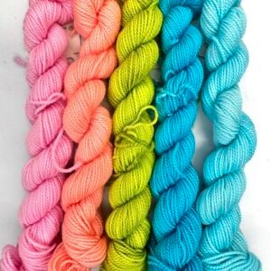 Fetch Sock Minis Pink to Pale Turquoise