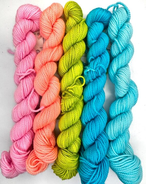 Fetch Sock Minis Pink to Pale Turquoise