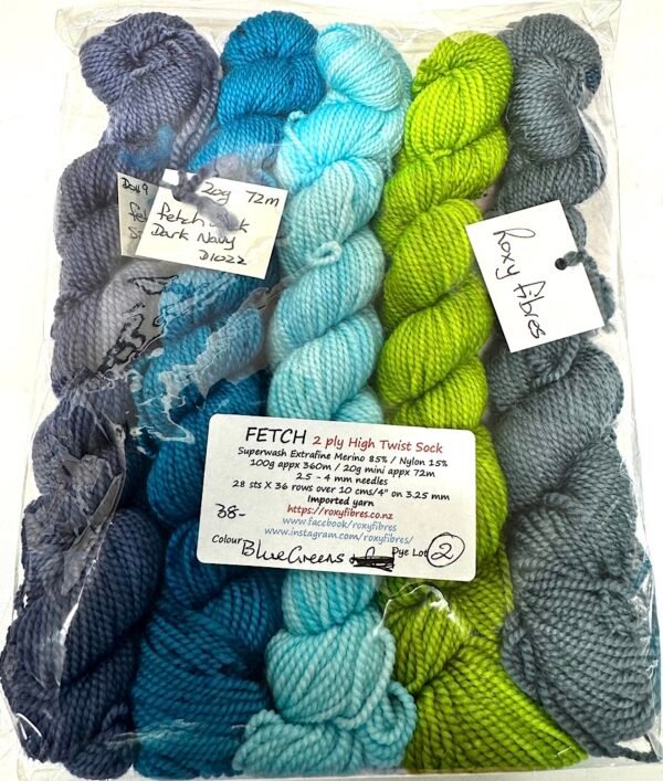 Fetch Sock Minis Blue Greens 2