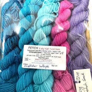 Fetch Sock Minis Kingfisher to Purple